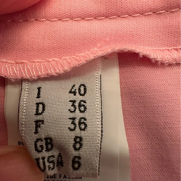 Moschino Pink Cotton Pants | Designer Straight-Leg Trousers - Picture 9 of 13